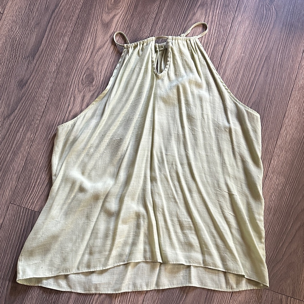 Nine West Light Green Halter Tank Top